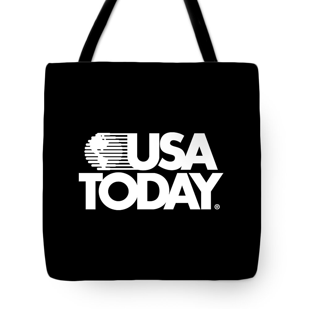 Usa Today Retro Tote Bag featuring the digital art USA TODAY Retro White Logo by Gannett Co