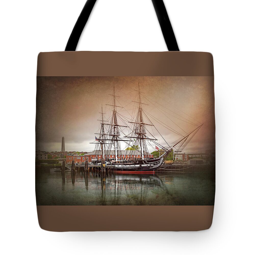 Boston Tote Bag featuring the photograph USS Constitution Boston by Carol Japp