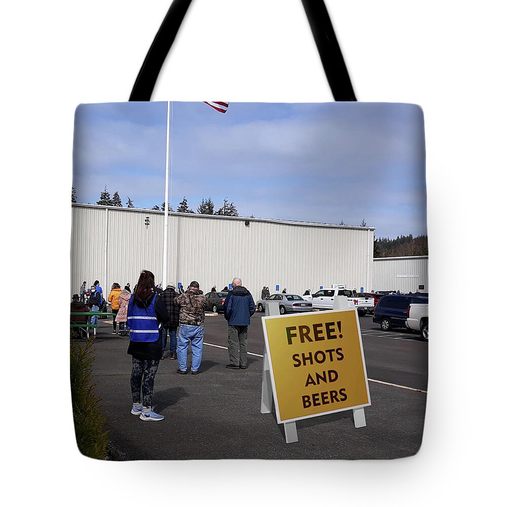 Vaccination Incentive Tote Bag by Jonathan Lingel - Pixels