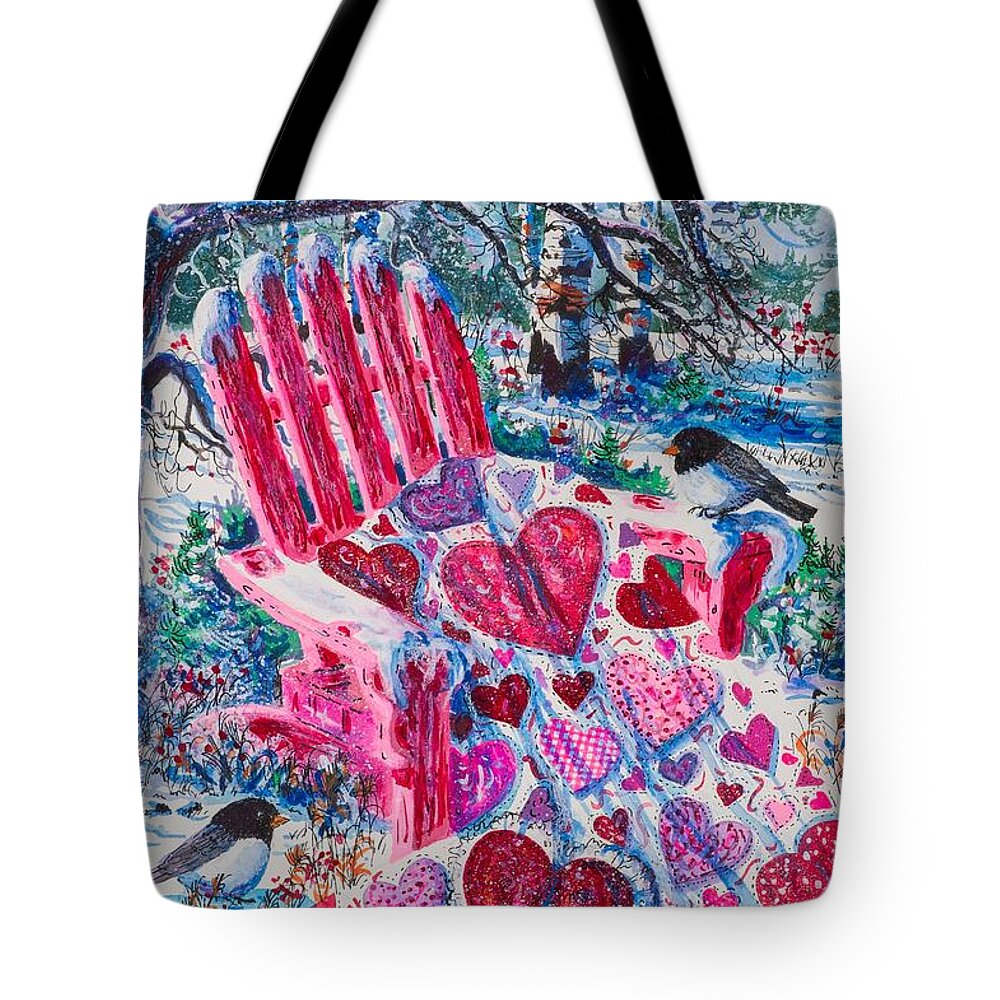 Valentine Tote Bag featuring the painting Valentine Hearts by Diane Phalen