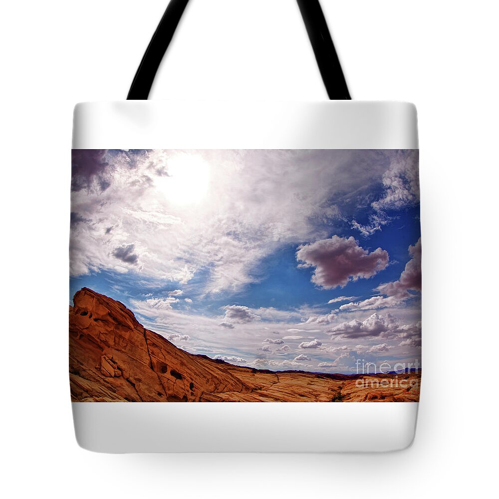 Valley Of Fire Tote Bag featuring the photograph Valley Of Fire Peaceful Day by Blake Richards