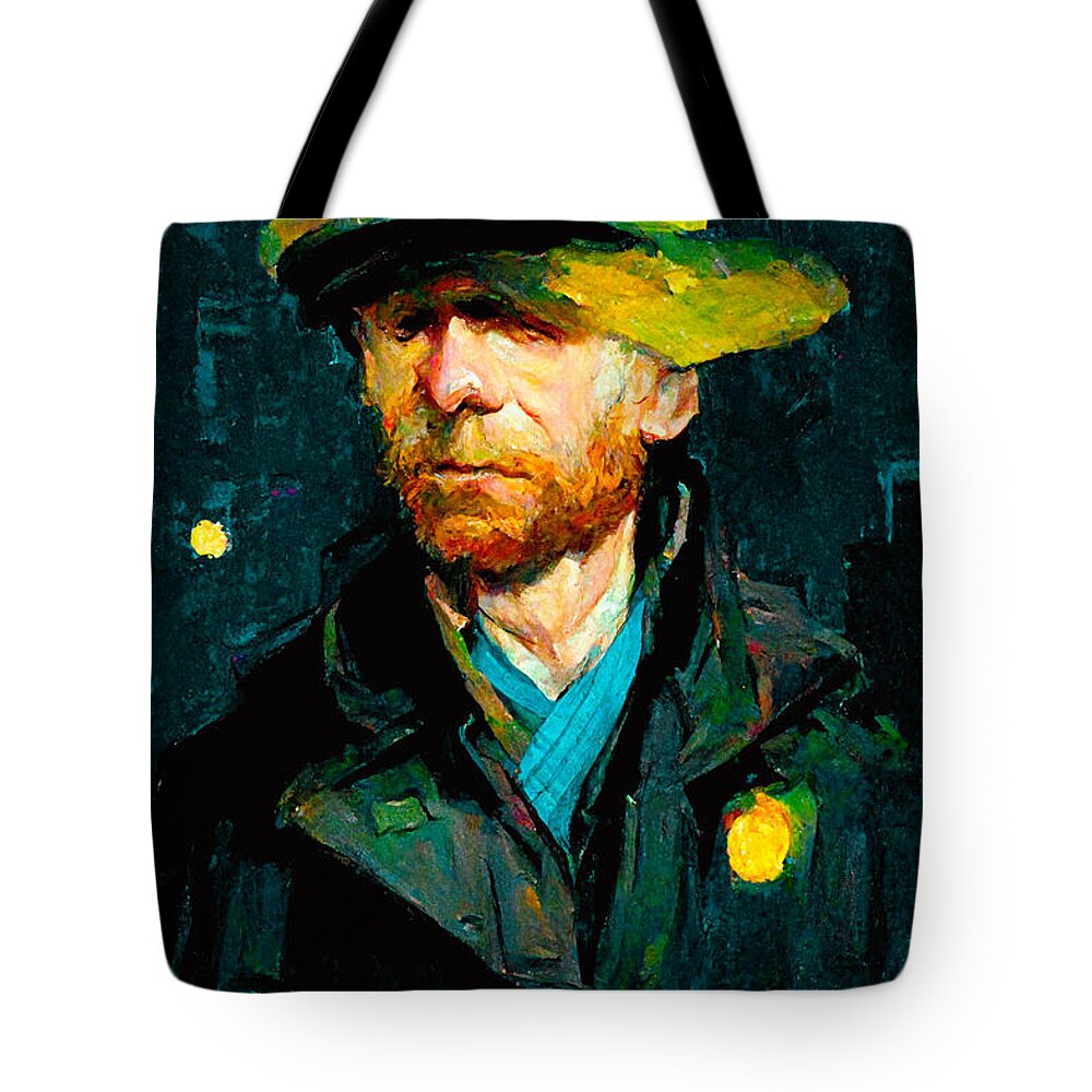 Vincent Van Gogh Tote Bag featuring the digital art Van Gogh #4 by Craig Boehman
