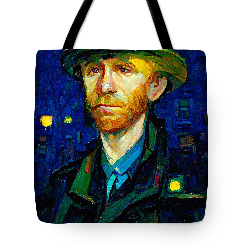 Vincent Van Gogh Tote Bag featuring the digital art Van Gogh #5 by Craig Boehman
