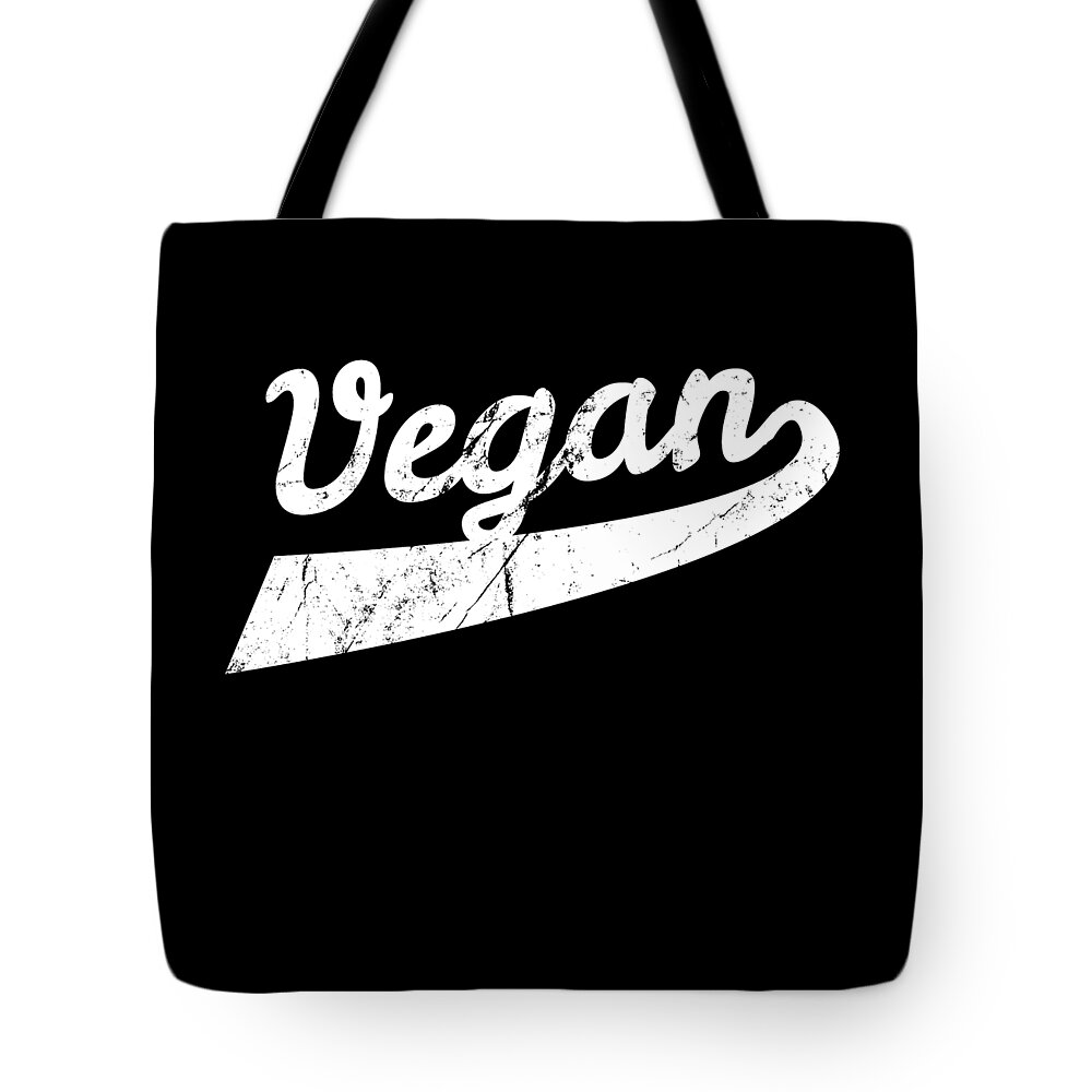 Funny Tote Bag featuring the digital art Vegan by Flippin Sweet Gear