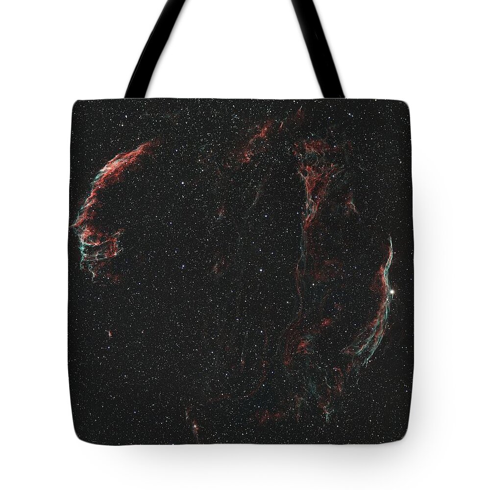 Nebula Tote Bag featuring the photograph Veil Nebula Complex by Brian Weber