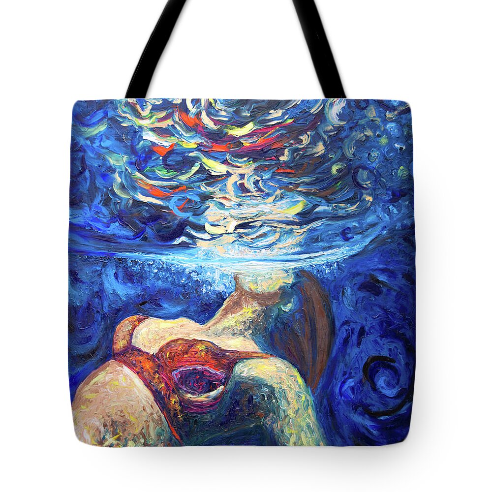  Tote Bag featuring the painting Velvet by Chiara Magni