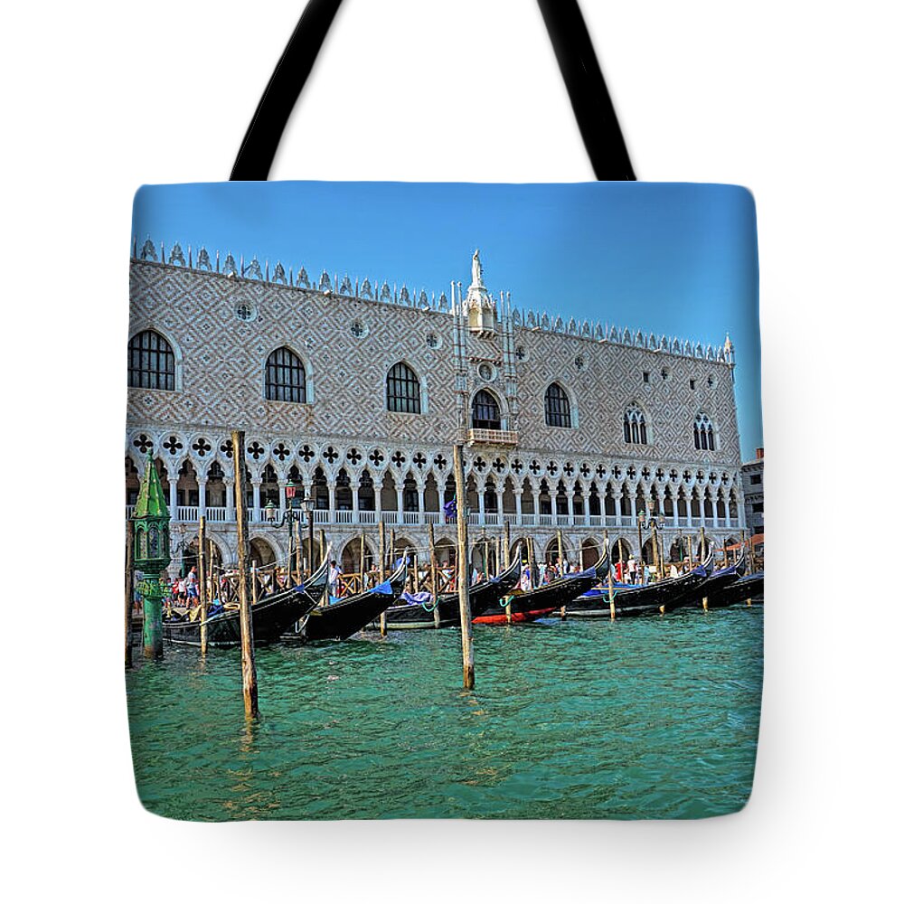 Gondola Tote Bag featuring the photograph Venice - Gondolas by Yvonne Jasinski
