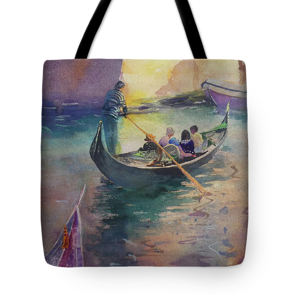 Venice Tote Bag featuring the painting Venice by Keith Thompson