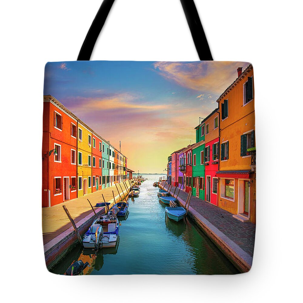 Burano Tote Bag featuring the photograph Burano Late Afternoon by Stefano Orazzini