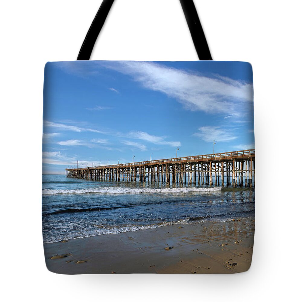 Ventura Tote Bag featuring the photograph Ventura Pier by Matthew DeGrushe