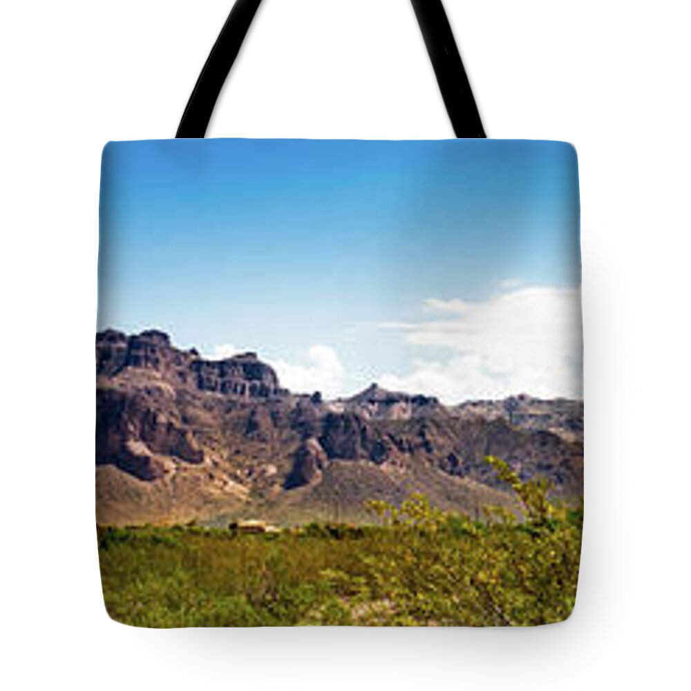 Superstition Mountain Tote Bag featuring the photograph Very Superstitious by Craig Watanabe