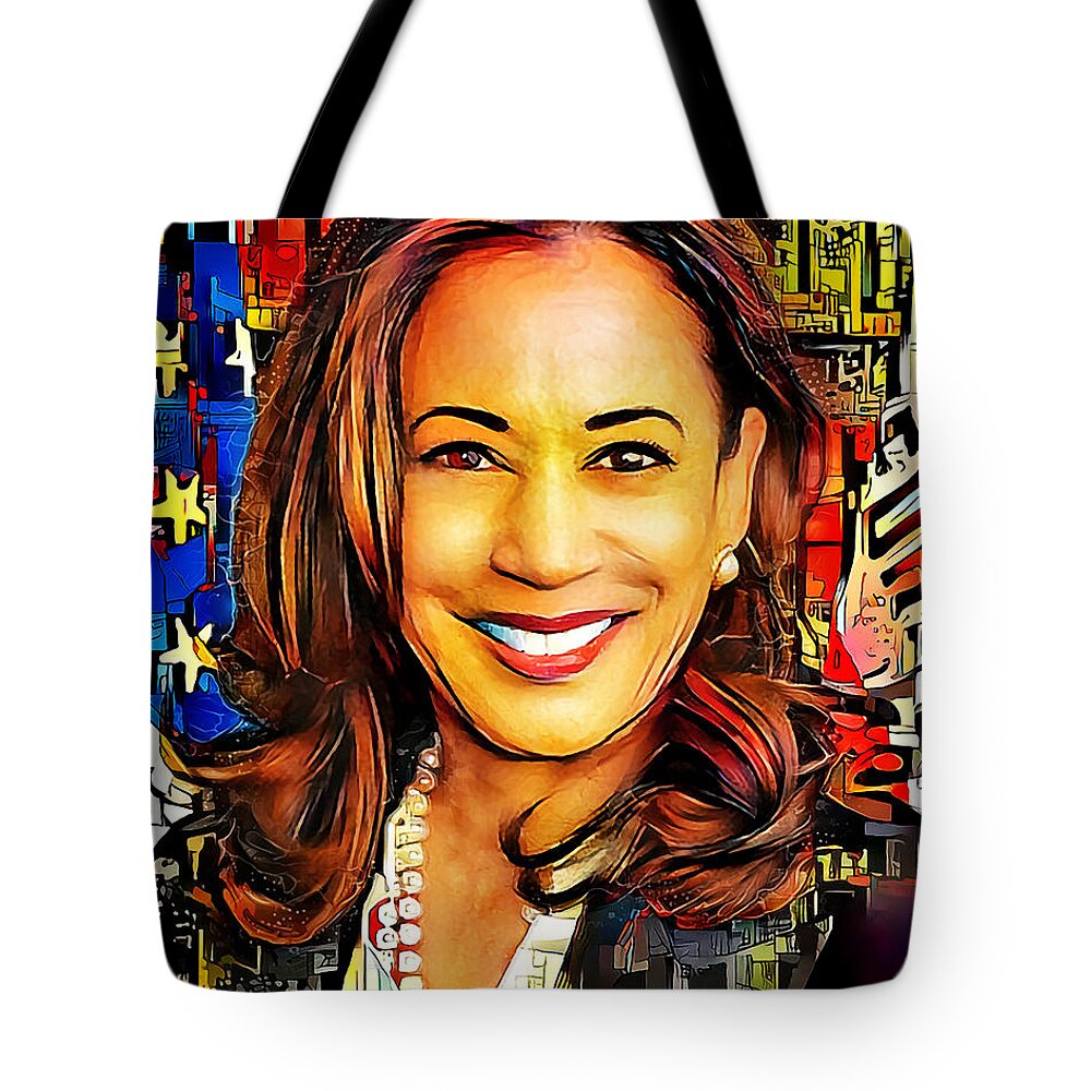 Wingsdomain Tote Bag featuring the photograph Vice Presidential Kamala Harris 20201107 v4 by Wingsdomain Art and Photography