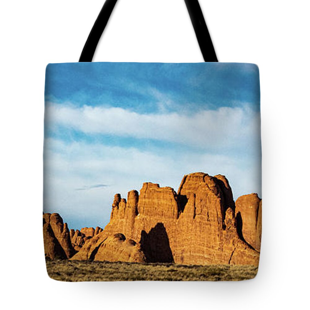 Ut Tote Bag featuring the photograph View Across a Meadow by S Katz