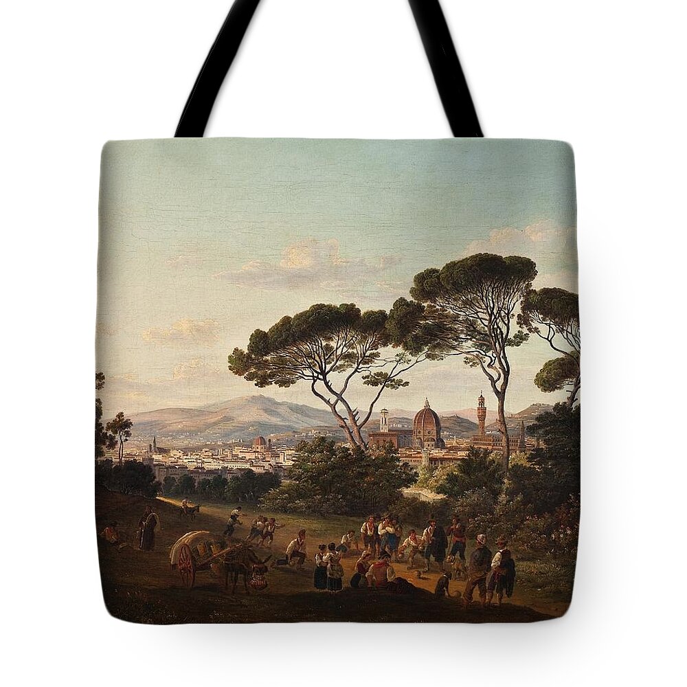 View Of Florence art Tote Bag by Joseph Steingrubel German