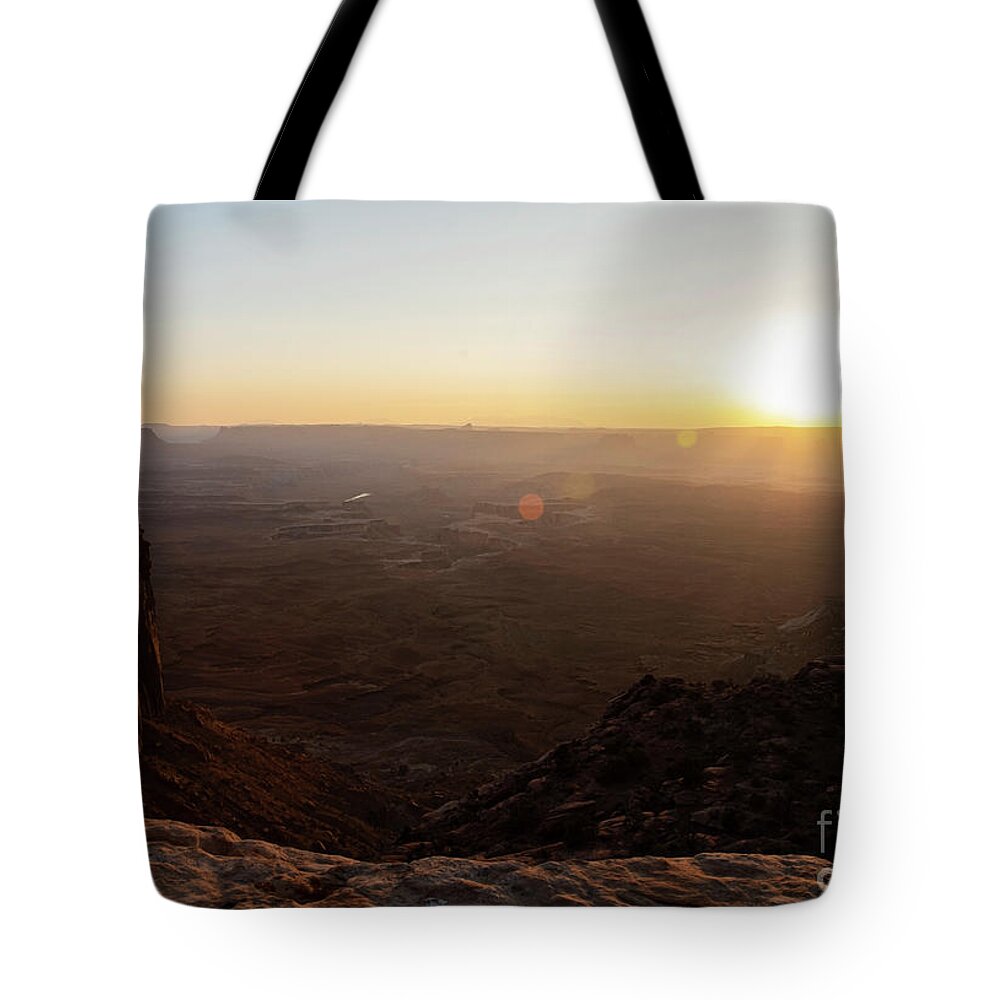 Wayne Moran Photograpy Tote Bag featuring the photograph Views from Candlestick Tower Overlook Canyonlands National Park by Wayne Moran