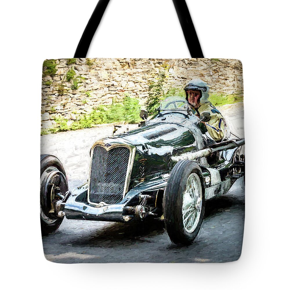 Architecture Tote Bag featuring the photograph Vintage 1937 Riley Monoposto by W Chris Fooshee