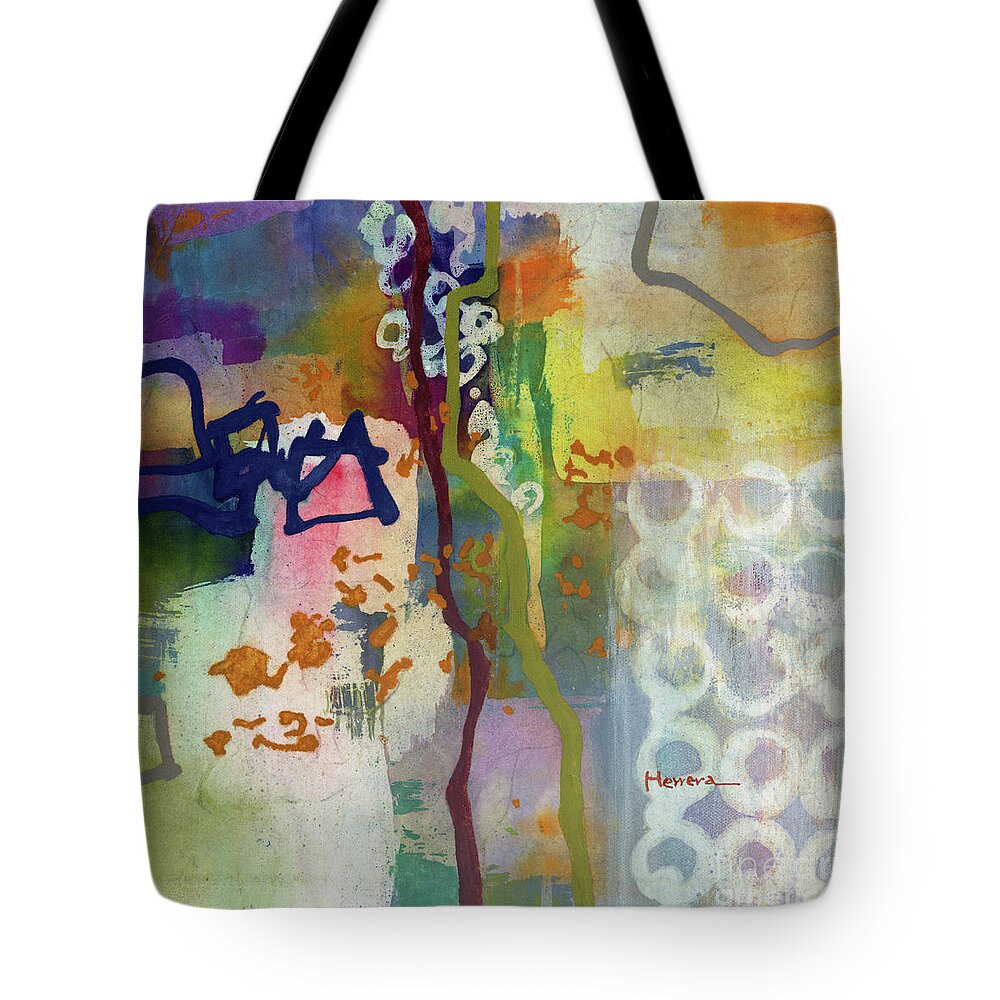 Abstract Tote Bag featuring the painting Vintage Atelier 2 - White by Hailey E Herrera
