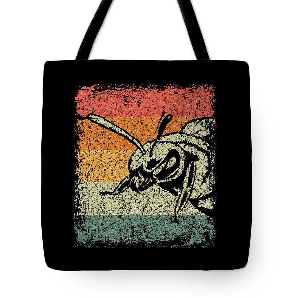 Bee Tote Bag featuring the digital art Vintage Bee Wasp Gift by J M