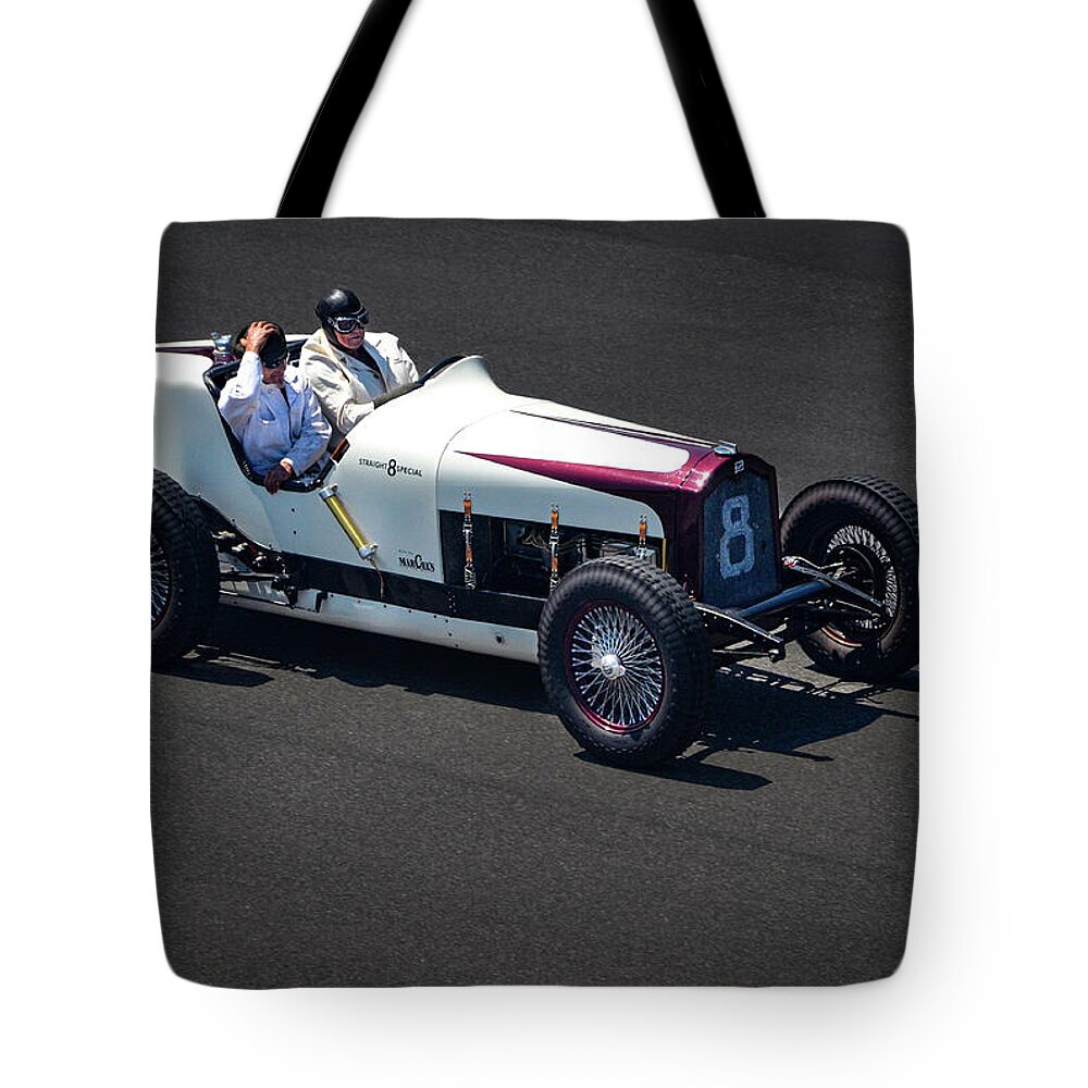 Ragtime Racers Tote Bag featuring the photograph Vintage Indy by Josh Williams