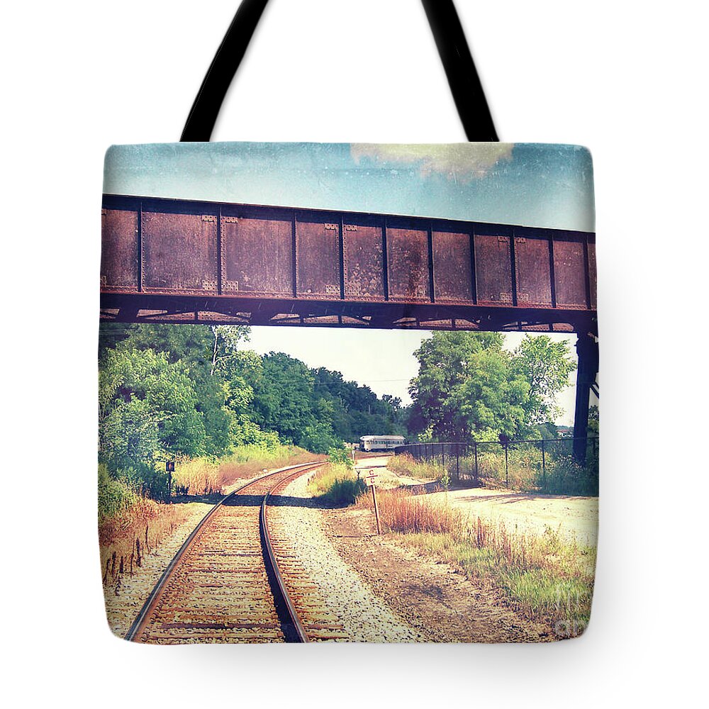 Ann Arbor Tote Bag featuring the photograph Vintage Train Trestle by Phil Perkins