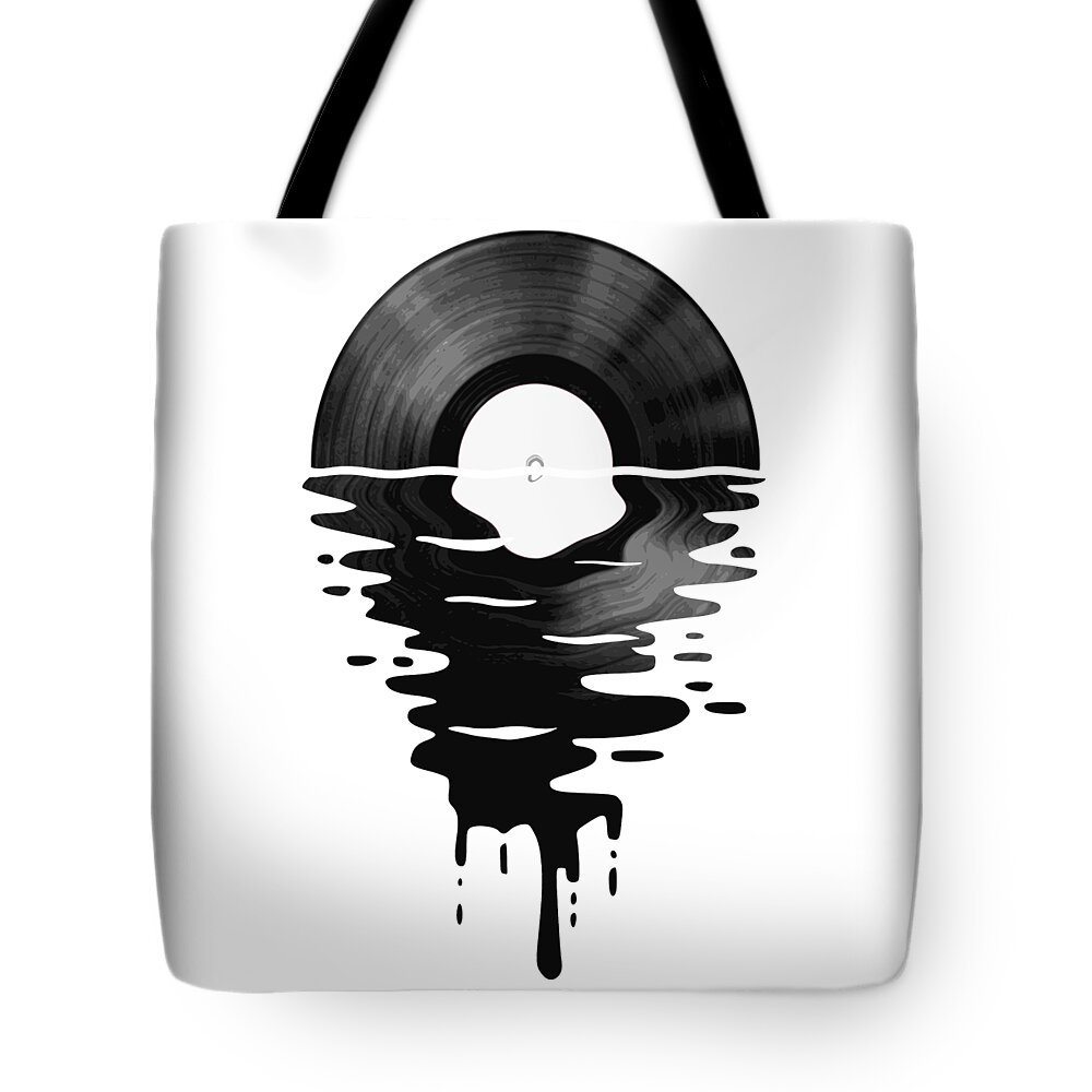 Vinyl LP Record Sunset white Tote Bag by Megan Miller - Fine Art