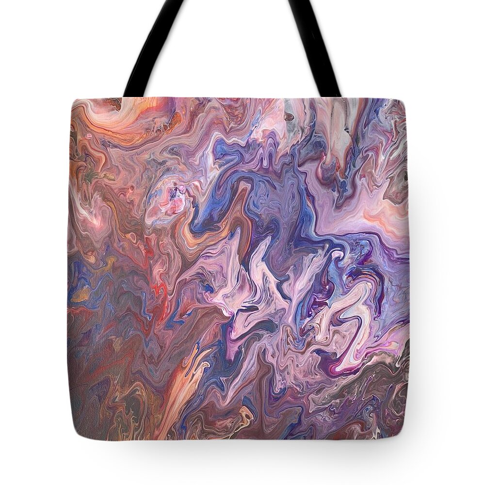 Violet Tote Bag featuring the painting Violet dream by Nicole DiCicco
