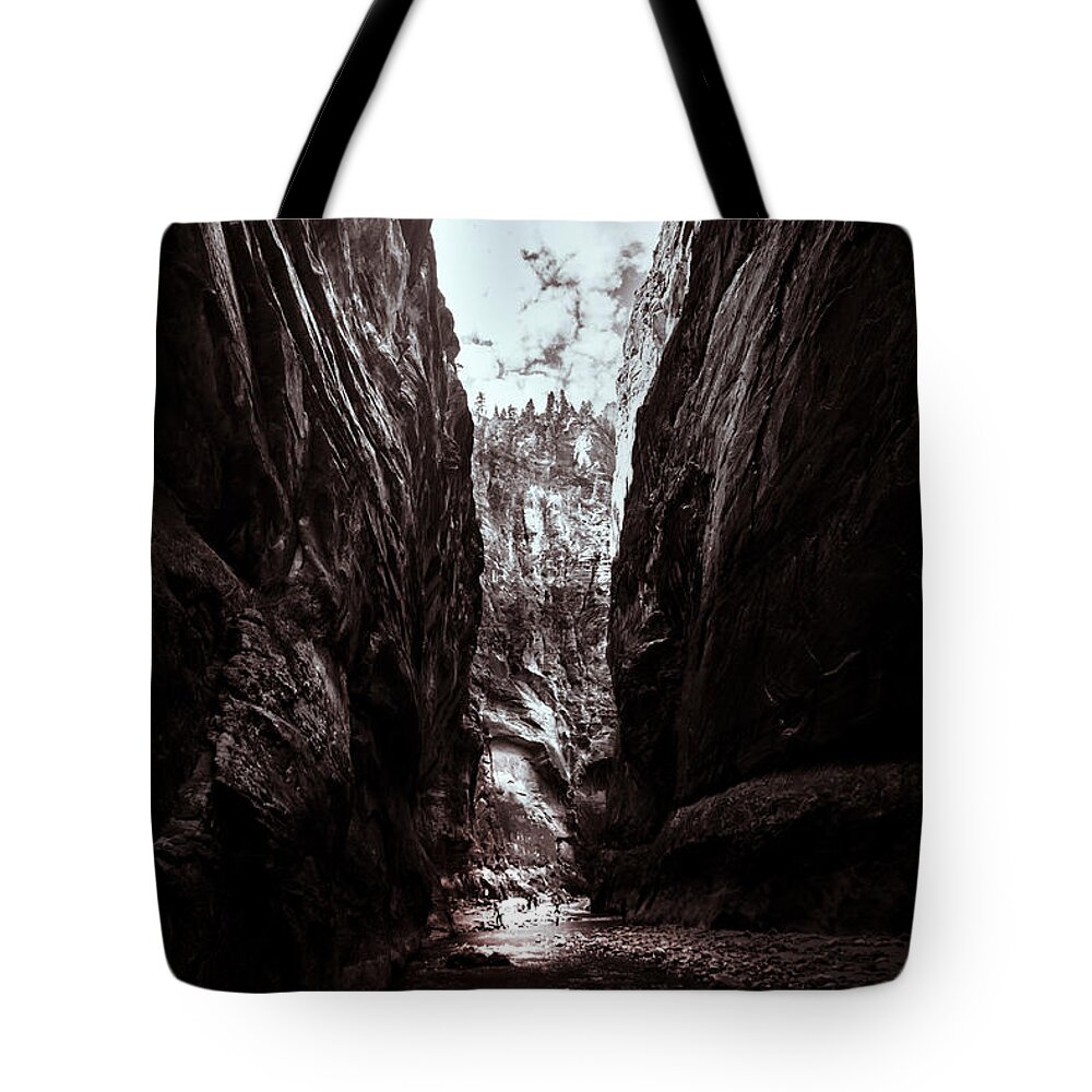 Utah Tote Bag featuring the photograph Virgin River Walls by Mark Gomez
