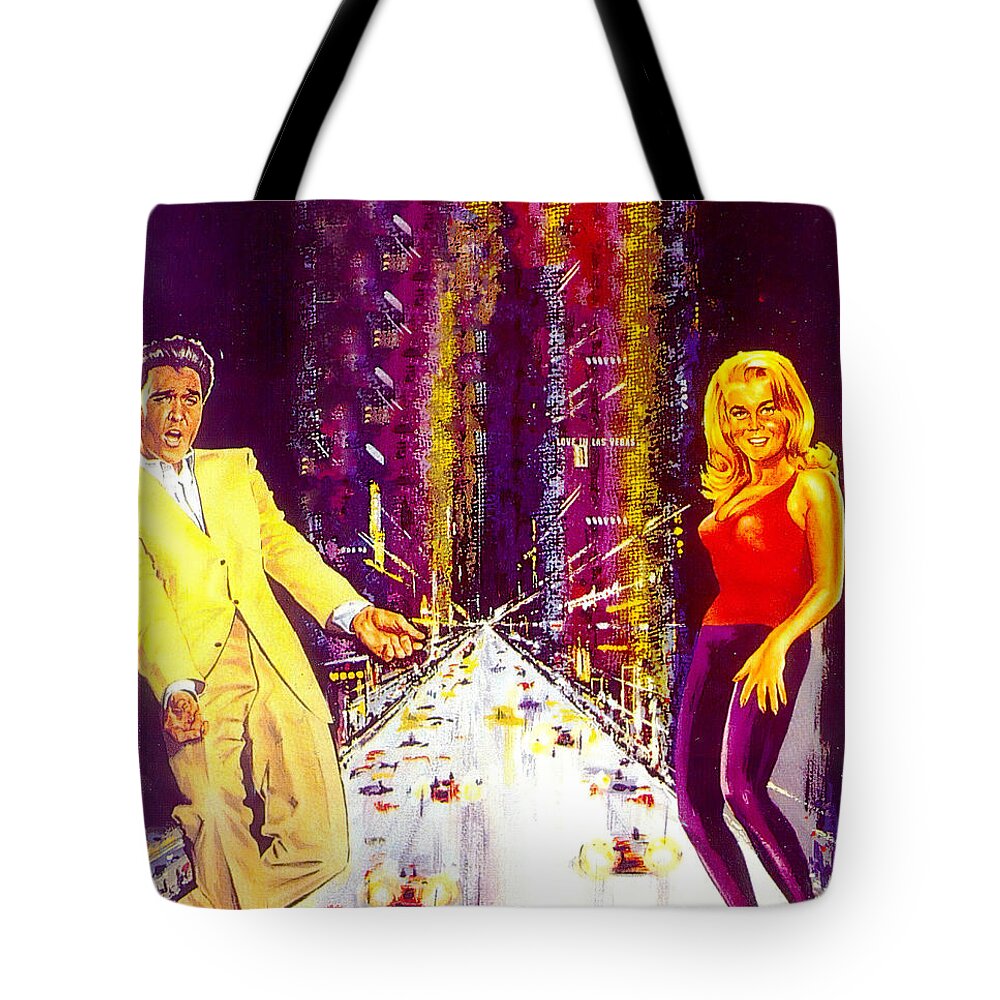 Viva Tote Bag featuring the painting ''Viva Las Vegas'', 1964, movie poster painting by Silvano Campeggi by Movie World Posters