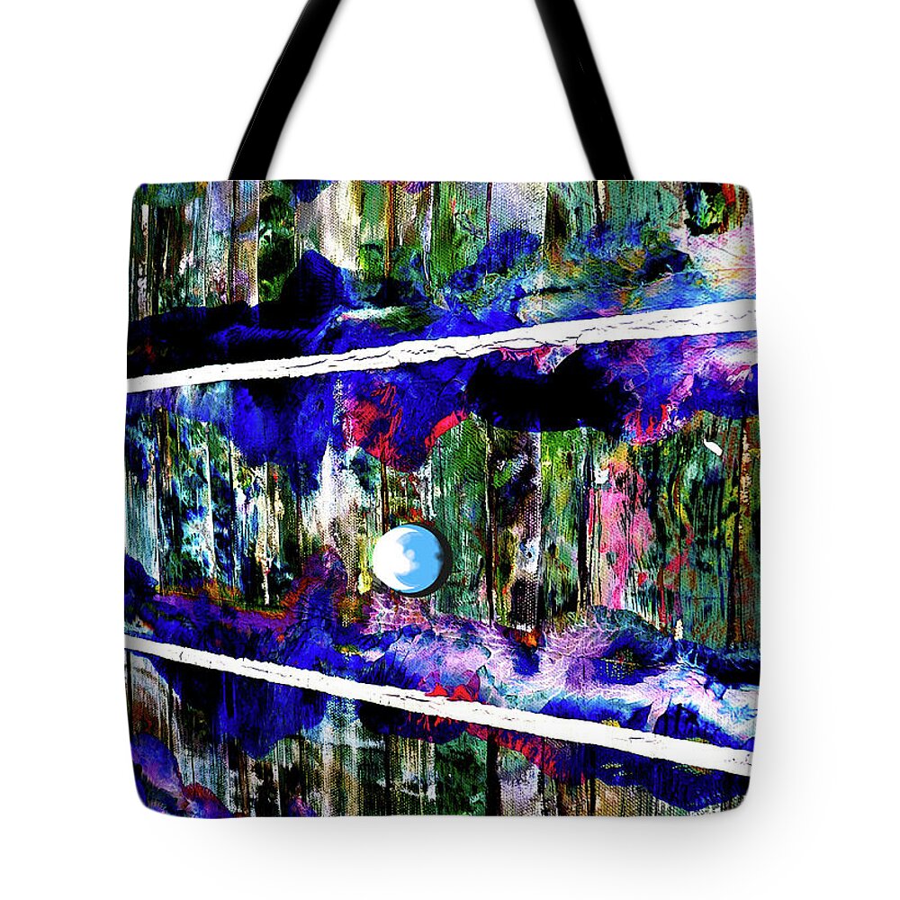 Abstract Tote Bag featuring the painting Volumes of Time by Pj LockhArt
