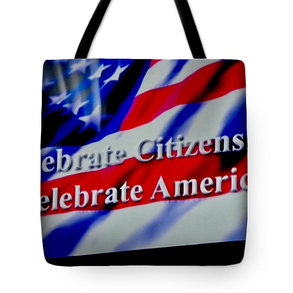 Flag Tote Bag featuring the photograph Democracy by Kerry Obrist