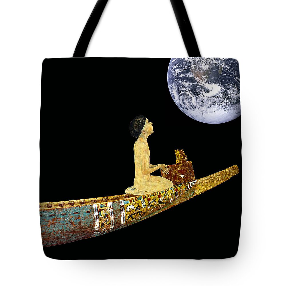 Discovery Tote Bag featuring the mixed media Voyage of Discovery by Lorena Cassady