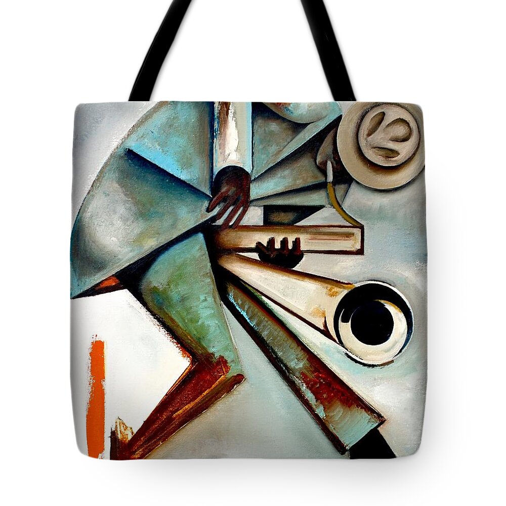 Jazz Tote Bag featuring the painting Wail / Hanah Jon Taylor by Martel Chapman