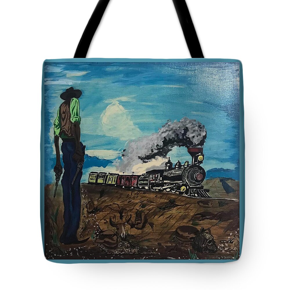  Tote Bag featuring the painting Waitin in the Cut by Charles Young