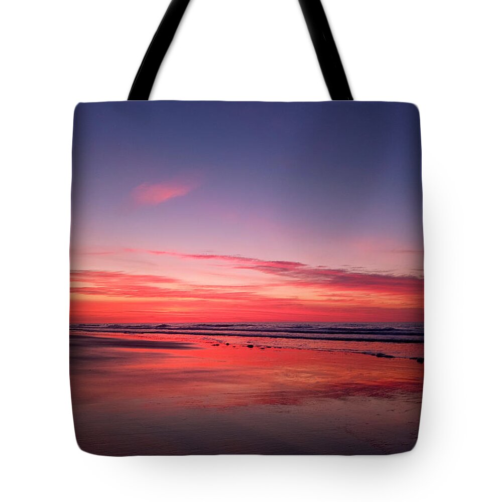 Sunrise Tote Bag featuring the photograph Waiting For Sunrise by Dani McEvoy