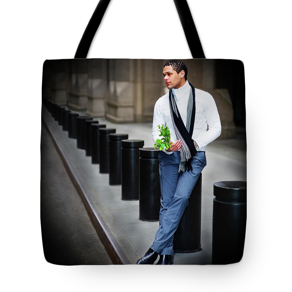 Green Tote Bag featuring the photograph Waiting for You 120225_1921 by Alexander Image