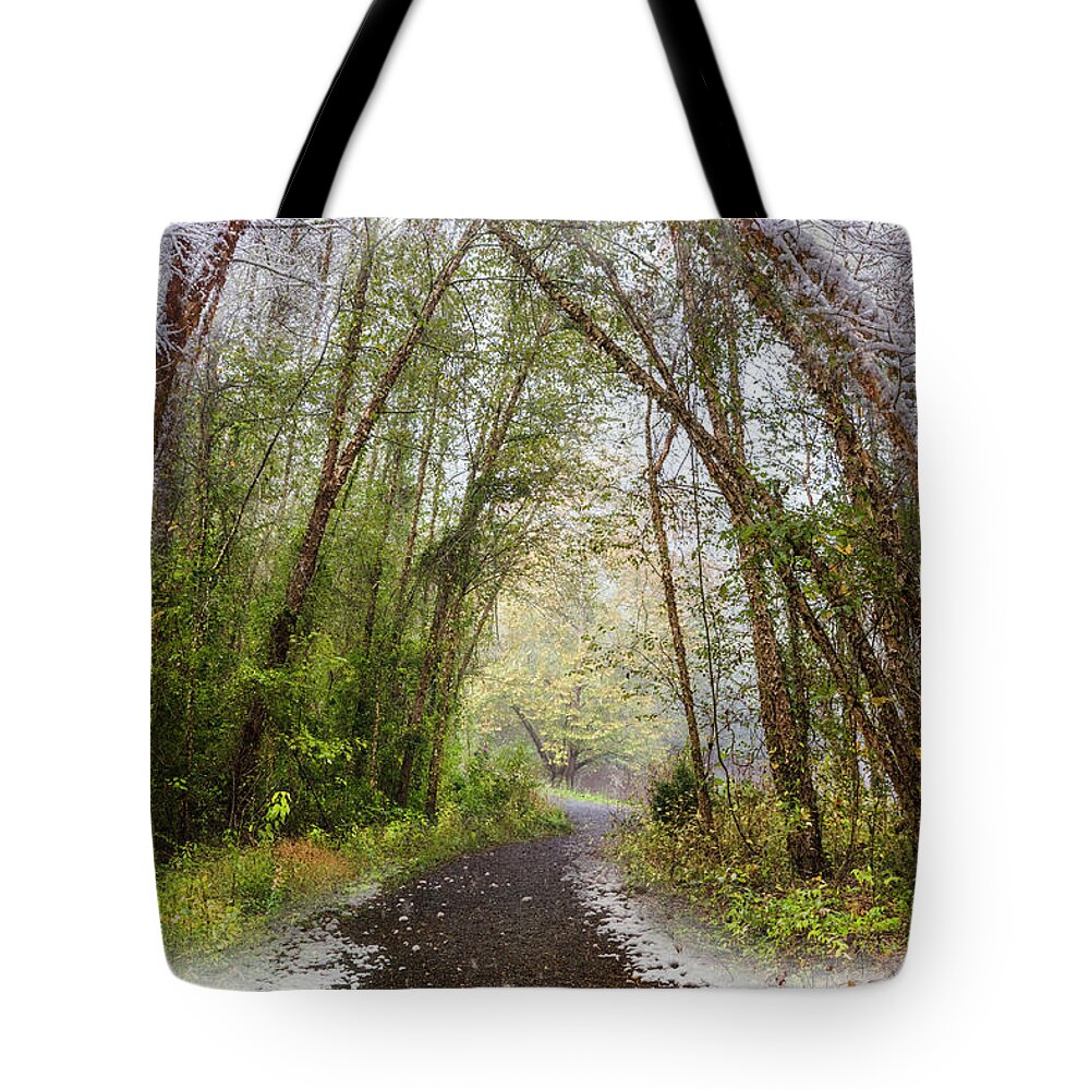 Carolina Tote Bag featuring the photograph Walk from Winter into Spring by Debra and Dave Vanderlaan
