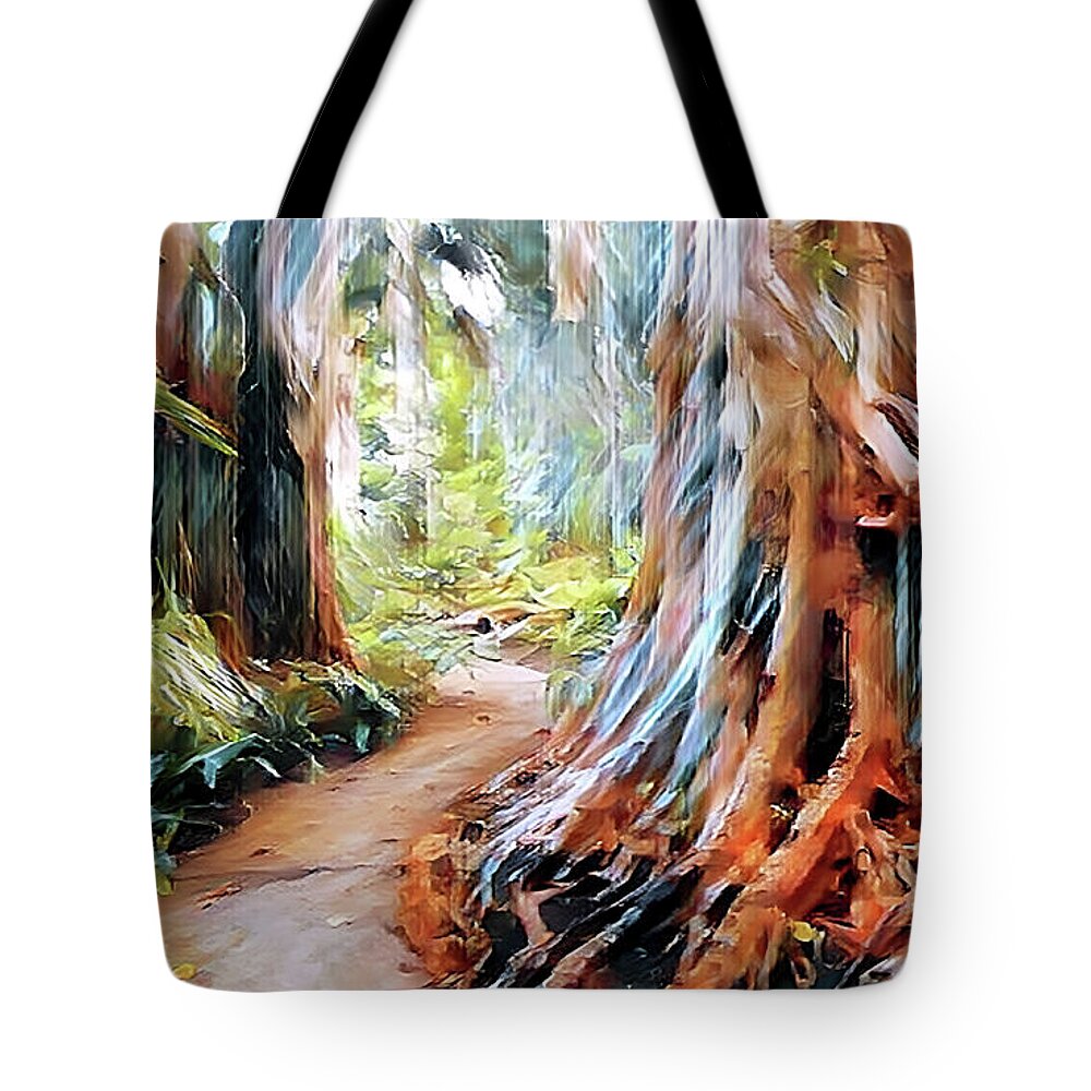  Tote Bag featuring the digital art Warm Jungle by Christina Knight