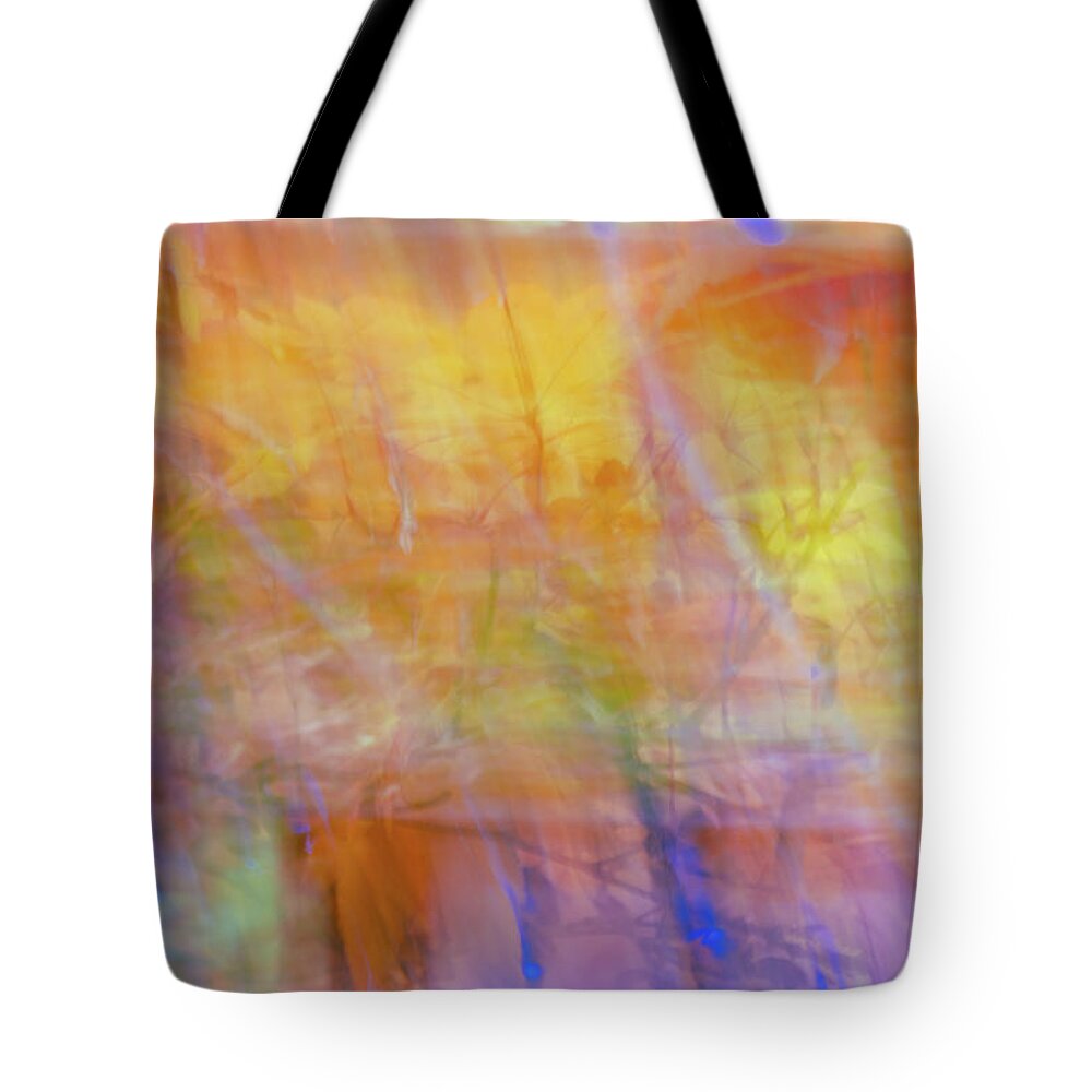 Autumn Tote Bag featuring the photograph Warming Up - Autumn Abstract by Ada Weyland