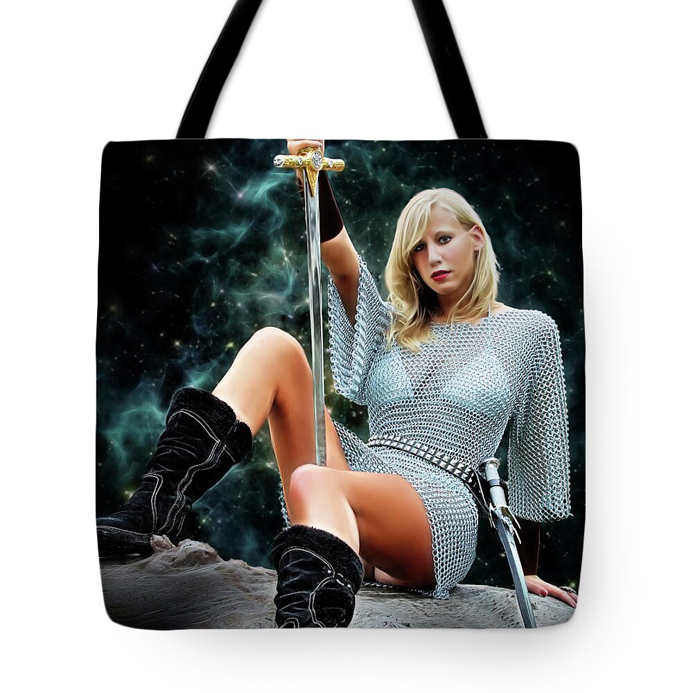 Amazon Tote Bag featuring the photograph Warrior Night by Jon Volden