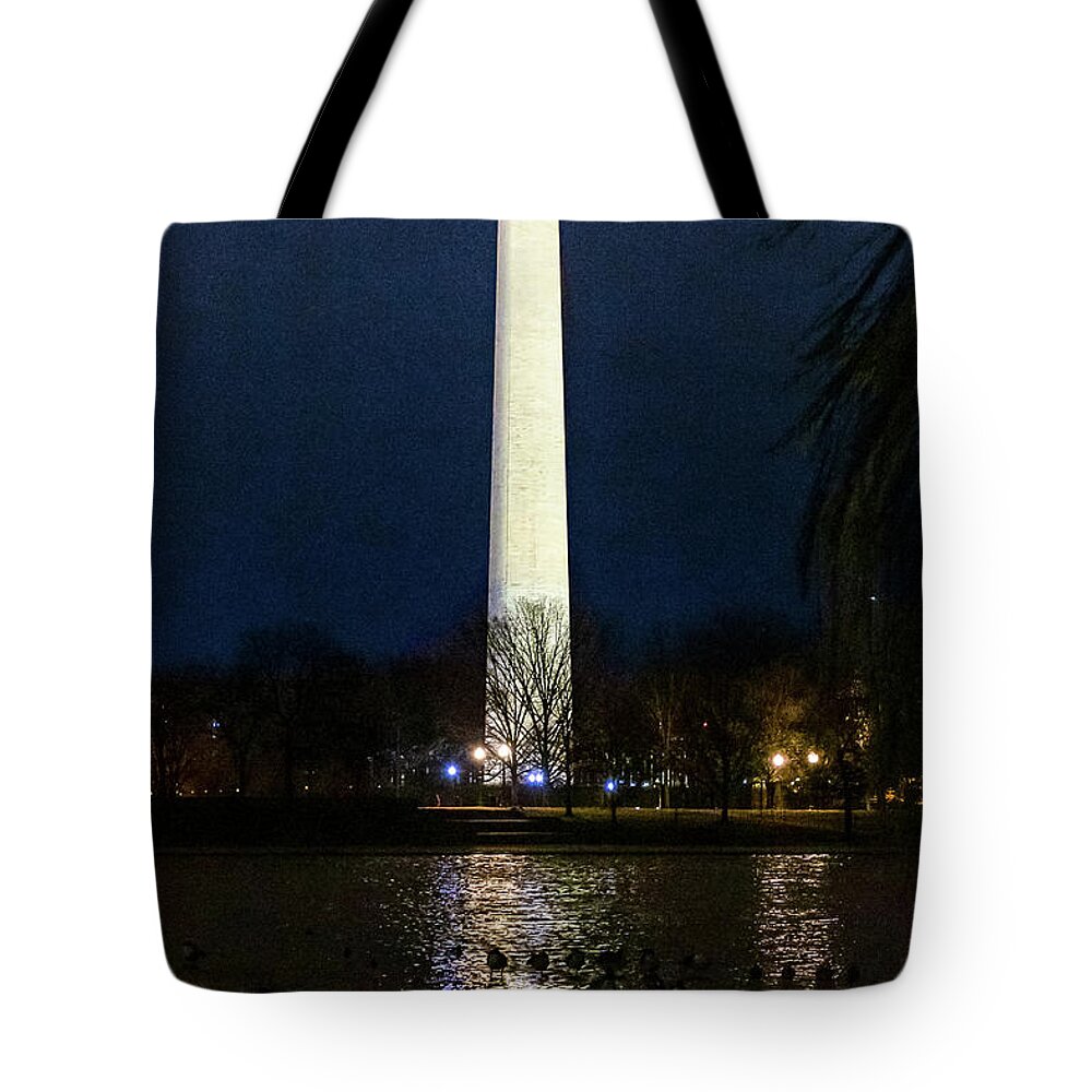 Washington D.c. Tote Bag featuring the digital art Washington Monument by SnapHappy Photos