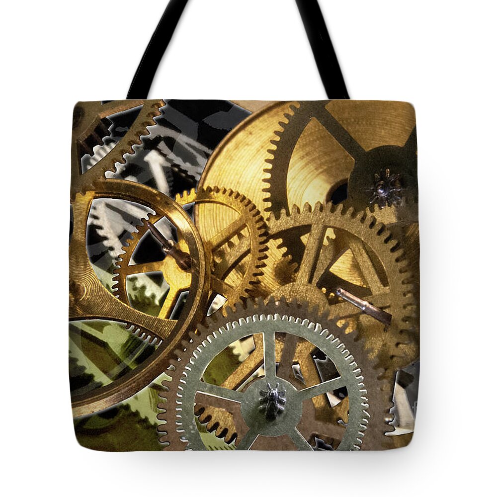 Movement Tote Bag featuring the digital art Watch Parts by Anthony Ellis