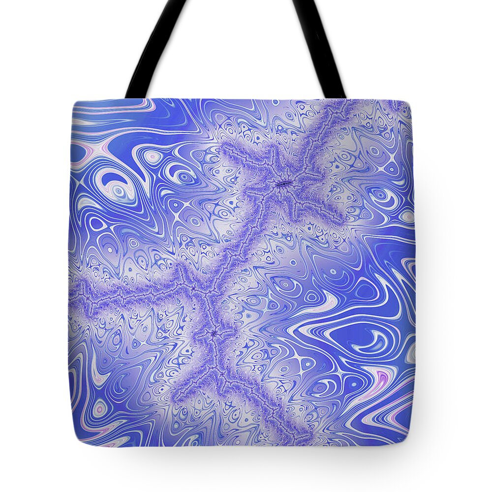 Abstract Tote Bag featuring the digital art Water and Oil don't Mix by Manpreet Sokhi