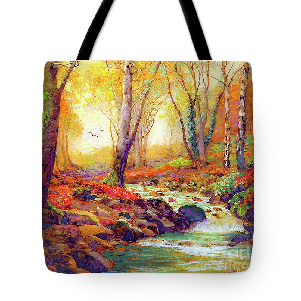Landscape Tote Bag featuring the painting Water of Life by Jane Small
