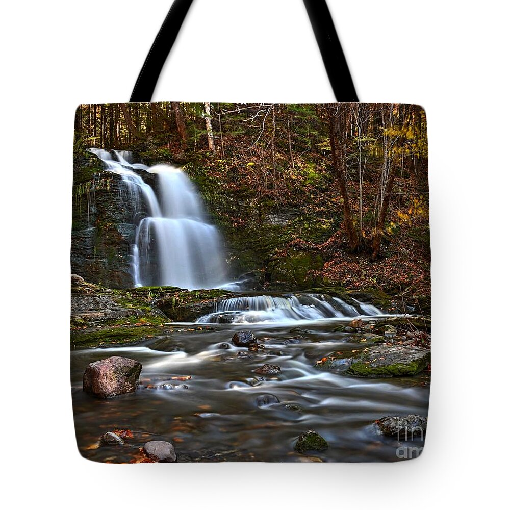 Bittersweet Falls Tote Bag featuring the photograph Waterfalls in Vermont by Steve Brown