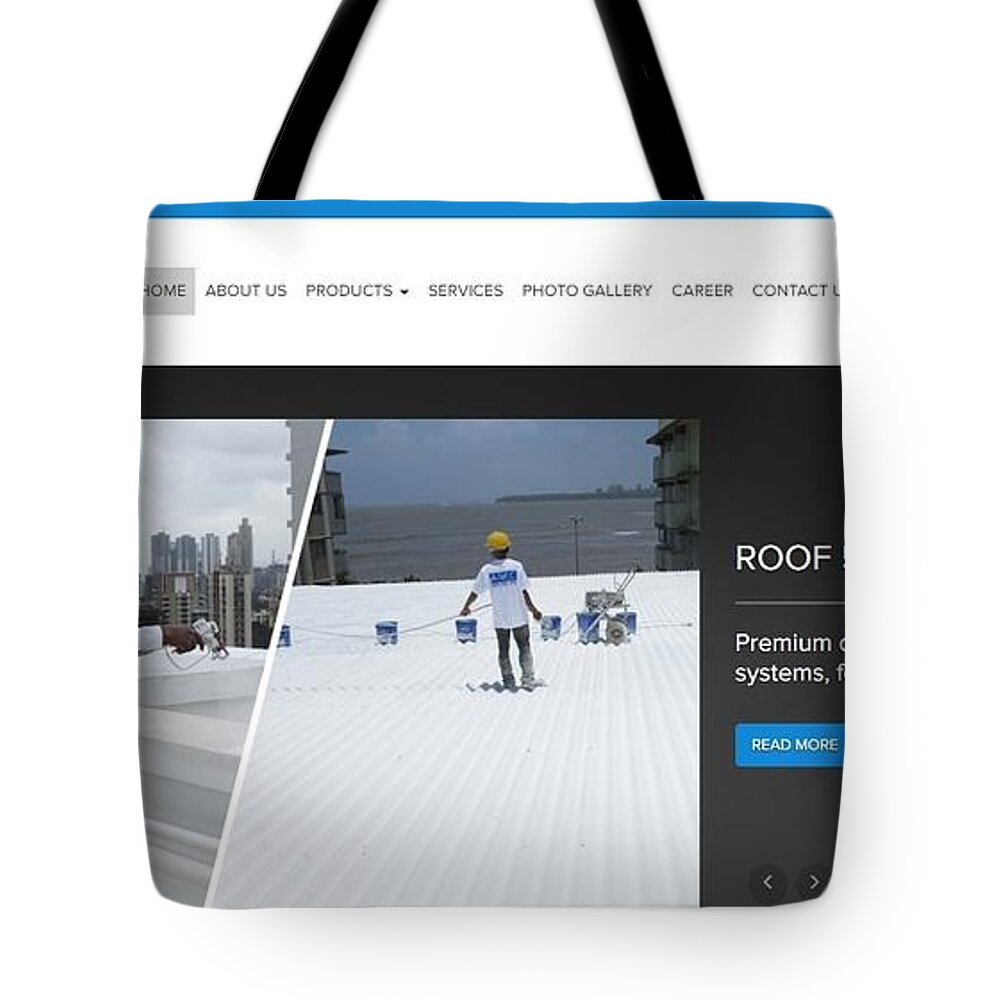 Waterproofing Manufacturer Tote Bag featuring the pyrography Waterproofing Contractors Mumbai by Juan Carlos