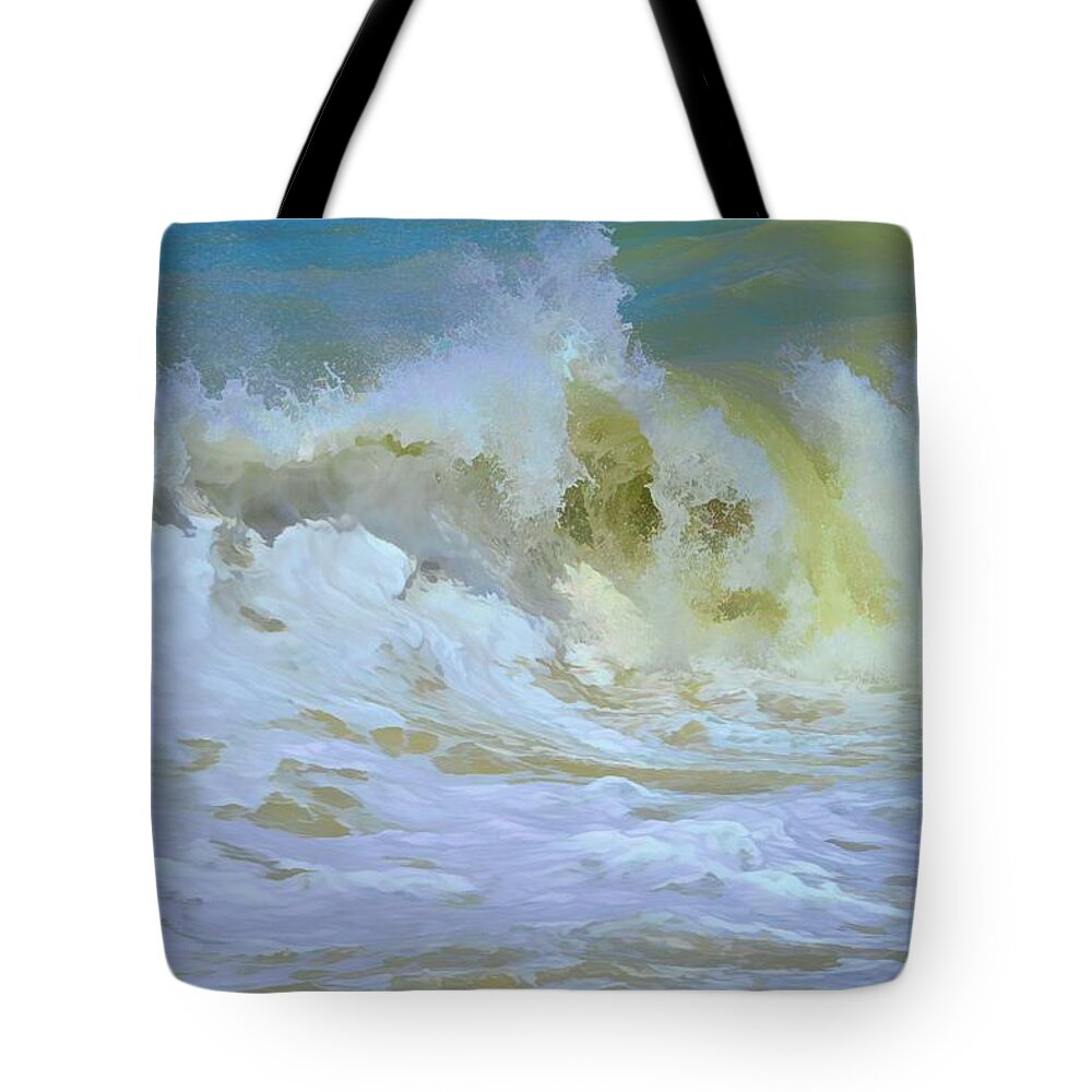 Storm Tote Bag featuring the photograph Waves 10 by Alison Belsan Horton
