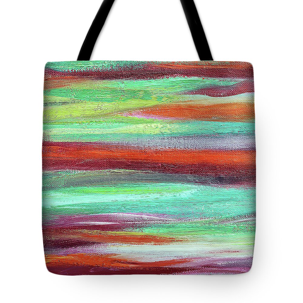 Abstract Tote Bag featuring the painting Waves 88 by Maria Meester