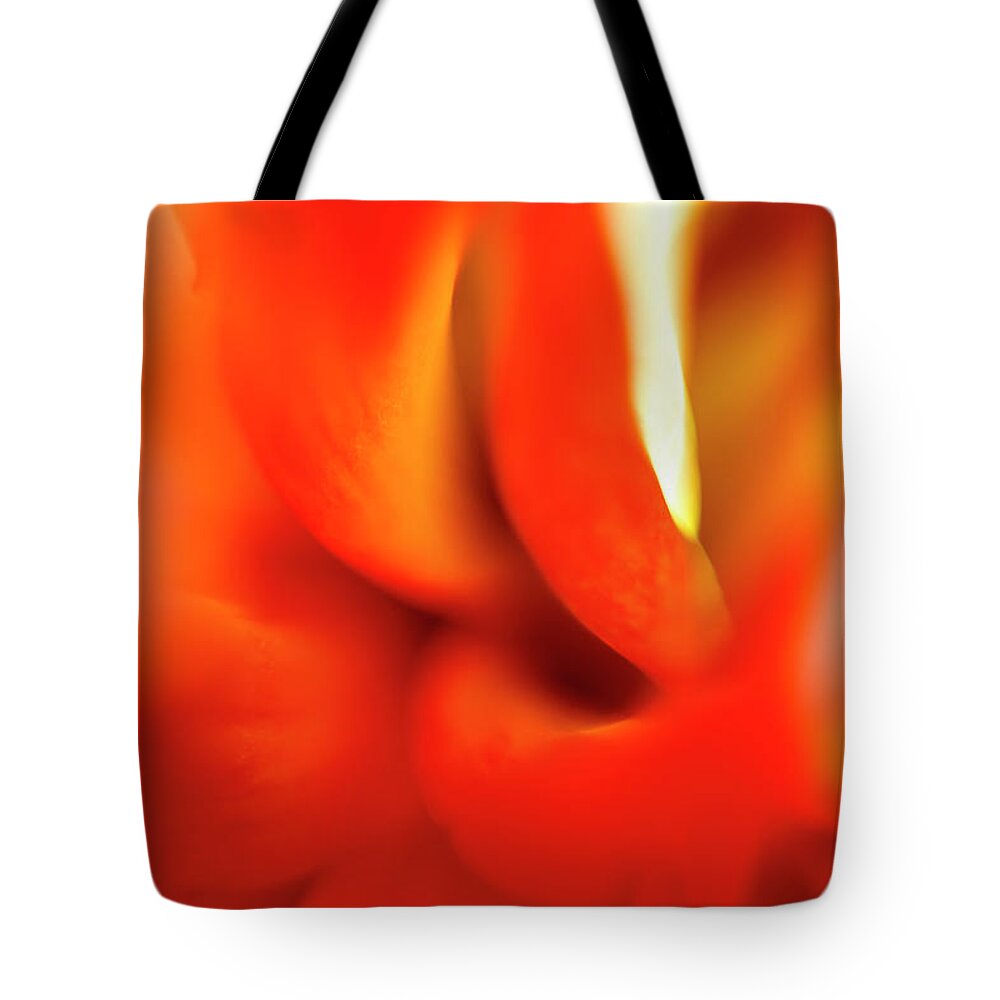 Orange Tote Bag featuring the photograph Waves of Petals by Tony Locke
