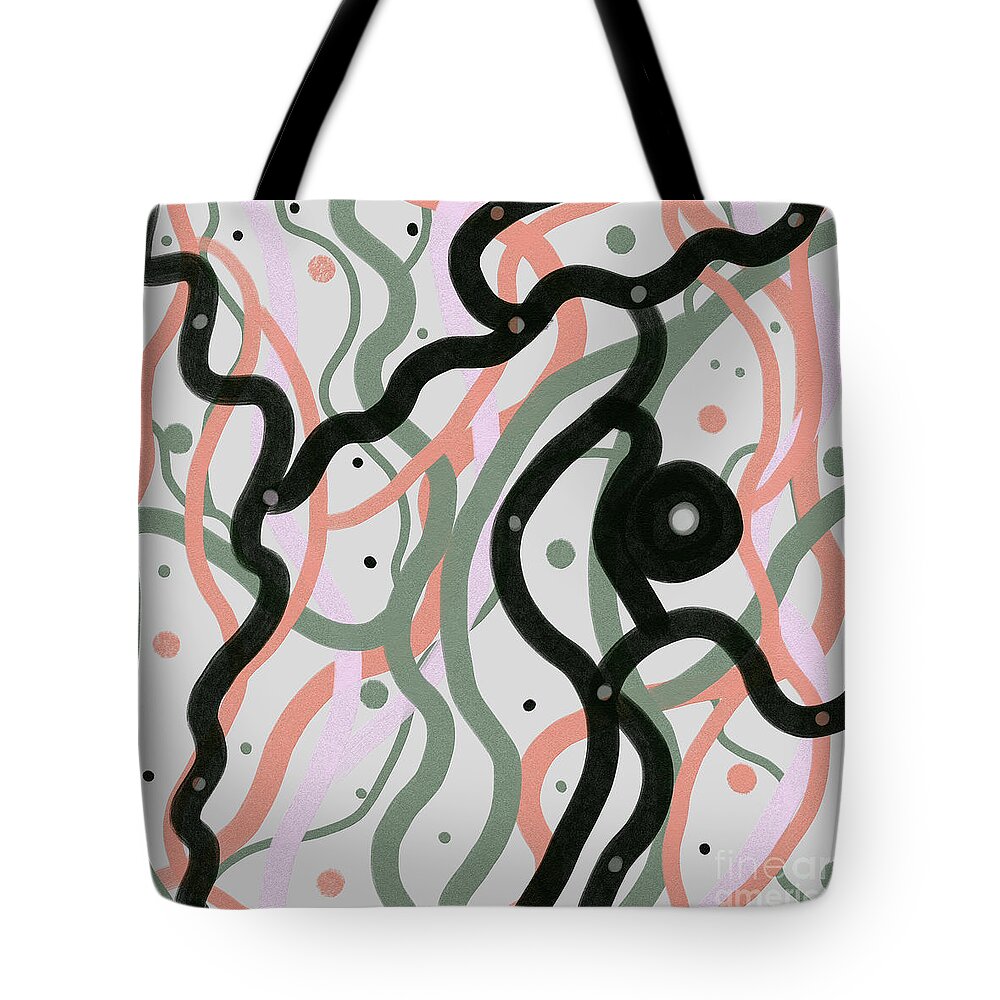 Abstract Tote Bag featuring the digital art We all need a little joy by Bentley Davis