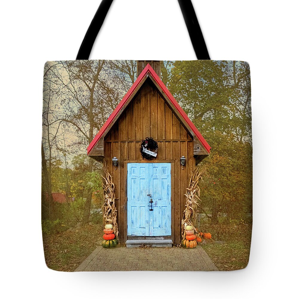 Lake Reflection Tote Bag featuring the photograph Wedding Chapel In Hell by Tom Singleton